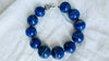 Lapis Beaded Necklace. Huge Spheres. 0055