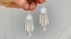 Long Silver Hmong Dangle Earrings. 0109 - Aadya Bazaar