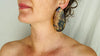 Amber and Sterling Silver Post Earrings.