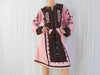 Vintage Balochi Hand-Embroidered Chiffon Dress. XS-M - Aadya Bazaar