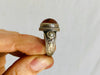 Antique Agate & Silver Ring. India.