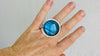 Labradorite Ring. Gorgeous Blue. Size 6. 0407