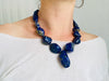 Lapis Beaded Necklace - Aadya Bazaar