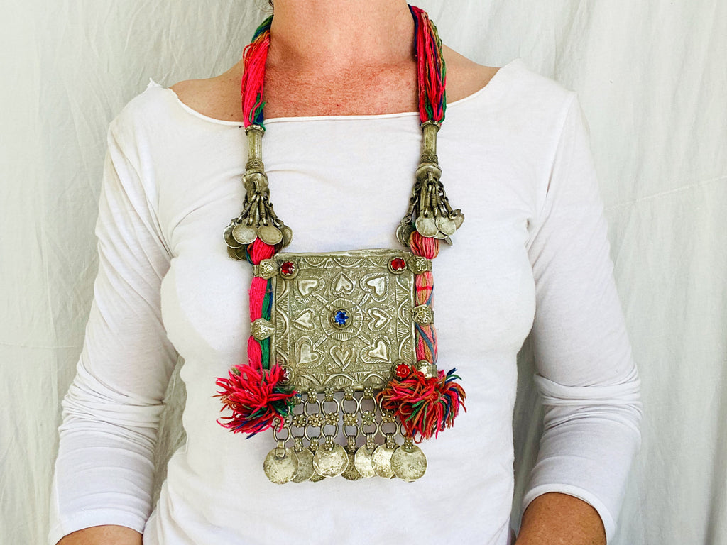 Mansehra Tribal Necklace. Kuchi Gypsy Boho Amulet