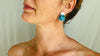 Chrysocolla and Sterling Silver Earrings - Aadya Bazaar
