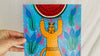 Folk Art Painting by the Lorenzo Family. Mexico. Jaguar and Watermelon. - Aadya Bazaar