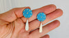 Carved Gourd and Sterling Silver Earrings. - Aadya Bazaar