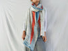 Vintage Hmong Indigo Hemp Linen Scarf, Wrap. Batik - Aadya Bazaar