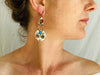 Vintage Turkmen Silver Goldwashed Earrings. - Aadya Bazaar