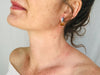 Amber & Sterling Silver Mangrove Leaf Earrings.