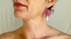 Carved Gourd and Sterling Silver Earrings.