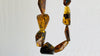 Long Amber Beaded Necklace. Graduated. Dramatic and Gorgeous!