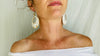 Carved Gourd Earrings. Glass & Sterling Silver. Oaxaca, Mexico.