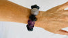 Amber, Fluorite & Silver Bracelet. - Aadya Bazaar