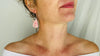 Rhodochrosite Earrings. Santo Domingo Pueblo - Aadya Bazaar
