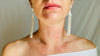 Long Silver Hmong Dangle Earrings. 0123