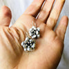 Fine Silver Flower Earrings from the Karen Hill Tribe of Thailand - Aadya Bazaar