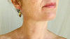 Amber & Sterling Silver Flower Earrings. 0253
