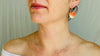 Flower & Shell Earrings. Spiny Oyster Shell.