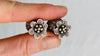 Silver Flower Barbell Earrings. Thailand. 0117