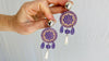 Carved Gourd and Sterling Silver Earrings.