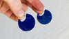 Lapis Lazuli Flat Hoop Earrings. Atelier Aadya