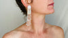 Long Silver Hmong Dangle Earrings. 0153