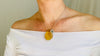 Amber Flower Pendant on a Silver Chain. Snake Chain. Atelier Aadya. 0188