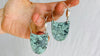 African Turquoise & Sterling Earrings
