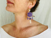 Carved Gourd Earrings. Silver & Quartz Crystal. Oaxaca, Mexico. - Aadya Bazaar