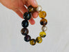 Amber Beaded Bracelet. Taxco Sterling Bead. Chunky - Aadya Bazaar