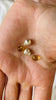 Amber Barbell Earrings. Small. Double Sided. Sterling Silver.
