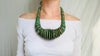 Guatemalita Jade Necklace. Graduated Disks Necklace. Guatemalan.