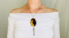 Squash Blossom Amber & Sterling Silver Necklace.