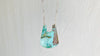 Chrysocolla Pendant & Silver Chain Necklace. - Aadya Bazaar