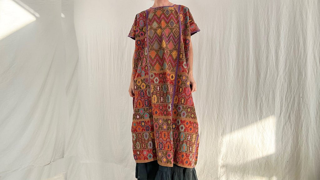 Hand Woven Amuzgo Huipil Dress. Guerrero, Mexico. 0491