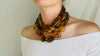 Long Amber & Silver Necklace.