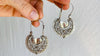 Oaxacan Filigree Earrings. Media Luna Hoops. Sterling Silver. Mexico. Frida Kahlo 0352