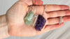 Amethyst Druzy, Prehnite & Quartz Crystal Necklace. Sterling Silver. Medicine Necklace. 1281.