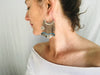 Vintage Uzbek Bukhara Silver Earrings.