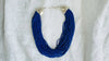 Lapis Lazuli and Karen Silver Necklace. Multi Strand