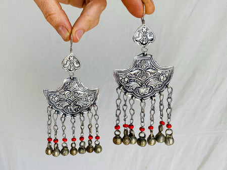 Uzbek Bukhara Bird Earrings. Made from Old Molds. Romantic Beauties - Aadya Bazaar