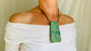 Mayan Green Jade & Amber Pendant. Hand-Carved. Guatemala. - Aadya Bazaar