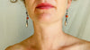 Coral and Sterling Silver Earrings. Cast Hand and Monte Alban Bells. - Aadya Bazaar