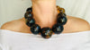 Huge Graduated Amber Round Bead Necklace. Dramatic and Gorgeous! - Aadya Bazaar
