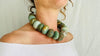 Guatemalita Jade Necklace. Sterling Silver. - Aadya Bazaar