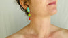 Chrysocolla, Spiny Oyster & Gaspeite Earrings. Sterling Silver