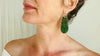 Guatemalan Jade Earrings. Sterling Silver - Aadya Bazaar