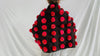 Wool Shawl. Colorful Pom Poms & Tassels. Brown. Mexico