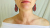 Vintage Oaxacan Filigree & Coral Earrings Hoops. Sterling Silver. Mexico. Frida Kahlo - Aadya Bazaar